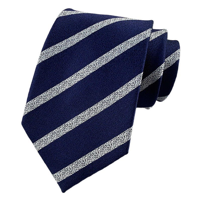 Los hombres corbata jacquard seda 8cm hecho a mano profesional formal desgaste entrevista negocios Corbata a rayas hombres en stock al por mayor