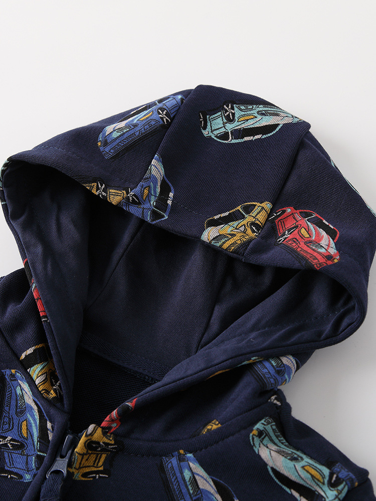 Abrigo de suéter para niños malwee transfronterizo chaqueta de otoño e invierno nueva sudadera con capucha europa, Estados unidos, niños pequeños y medianos cremallera camisa de invierno de manga larga image 2
