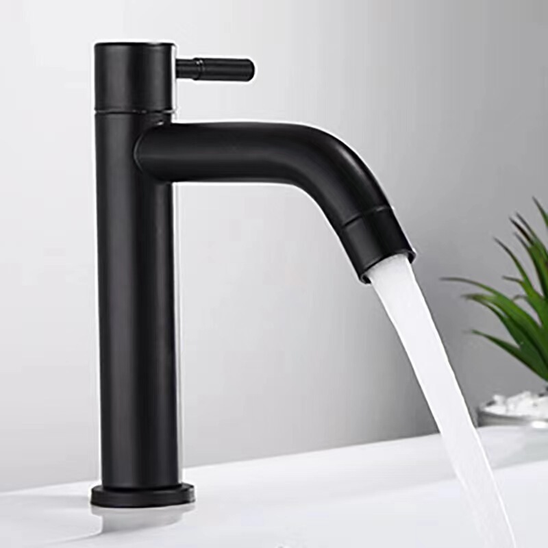 Stainless steel basin faucet wholesale wash basin wash basin balcony bathroom single cold faucet lengthened and raised