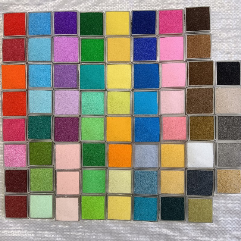 金丝沙画彩沙 掐丝琳琅画景泰蓝工艺画制作用彩砂细砂