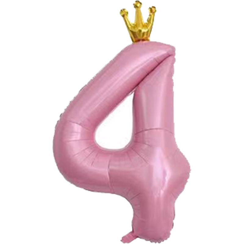 Amazon nuevo globo digital de corona de una pieza de 40 pulgadas decoración de fiesta de cumpleaños globo digital grande