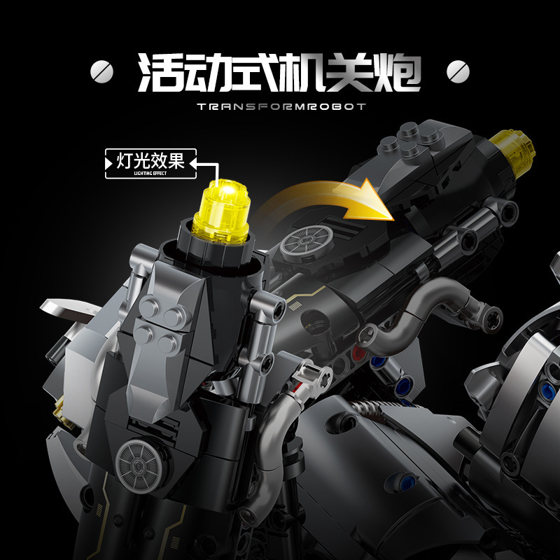 Gu Li 80501 galvanoplastia super-energía King Kong Gorilla Mech compatible con LEGO ensamblado bloques de construcción modelo de juguete