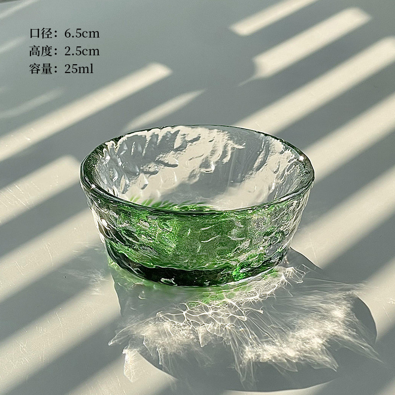 Taza de sake de color esmaltado set Jiugong estilo japonés taza de té mini taza de vino de vino de vino de vidrio