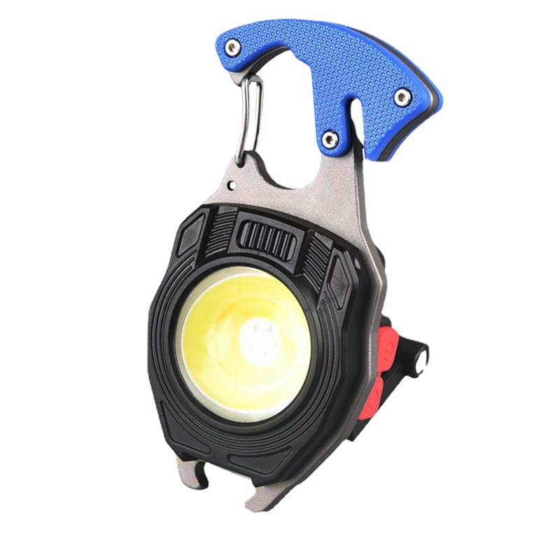 Mini LED llavero Luz de camping multifunción con encendedor de cigarrillos ultraligero portátil fuerte magnética USB revisión luz de trabajo
