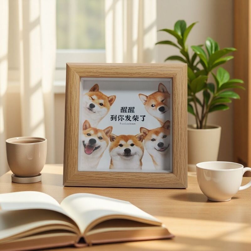 New Pet Mini 4inch Square Hollow Glass Photo Frame Desktop 3D Hollow Ornament