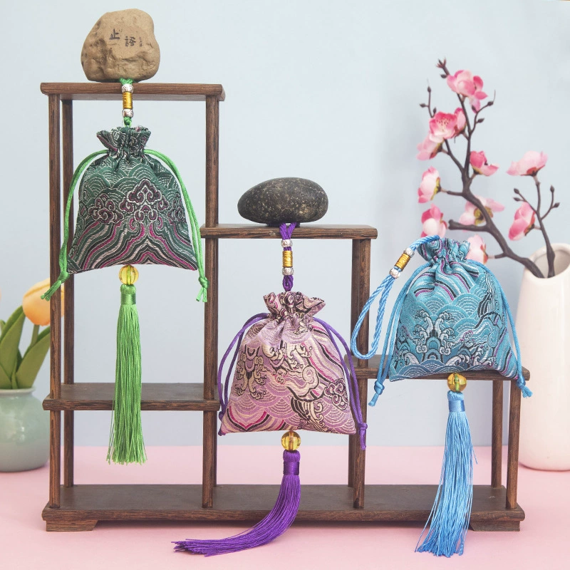 Саше пустая сумка антикварная сумка лотоса дракона Фестиваль вышивка автомобиль кулон полынь Саше автомобиль Lucky Bag