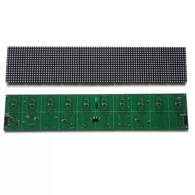 5.0点阵单双色半板P7.62银行窗口走字1*5字LED显示屏单元板半户外