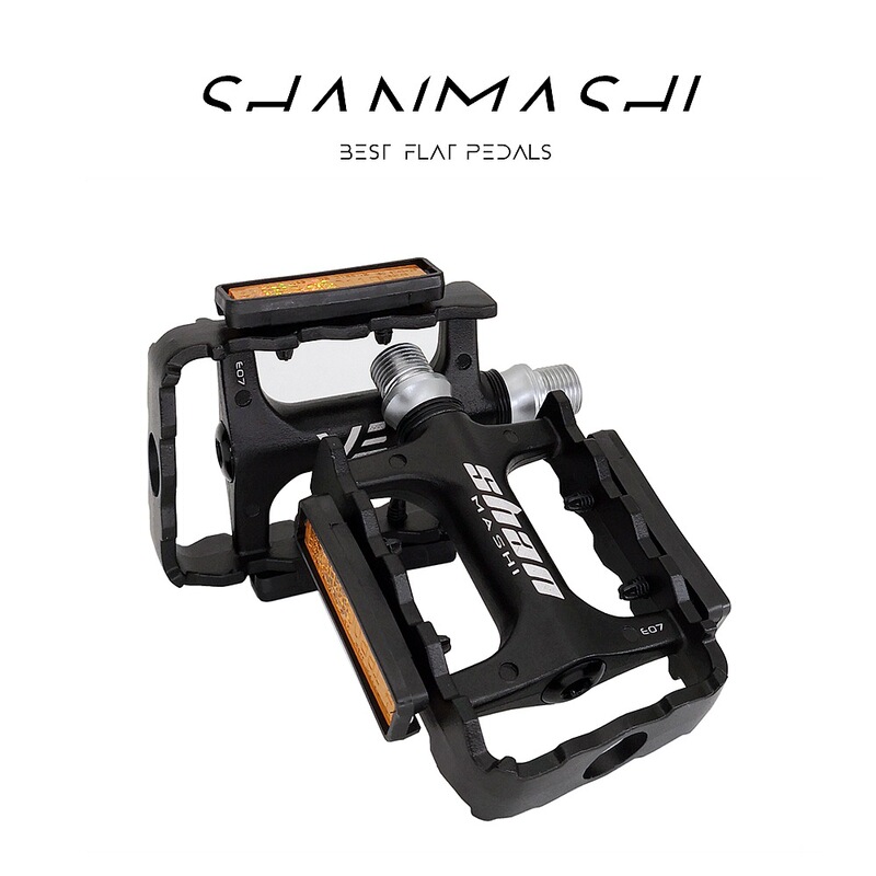Shanma Shi E07 City Rest car aluminum alloy pedal 2 bearing flat handle road car modified pedal belt night travel
