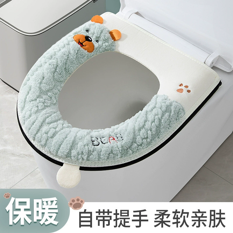 Подушка для унитаза 2024 новый бытовой четырехсезонный универсальный чехол для туалета водонепроницаемый утолщение для туалета летом