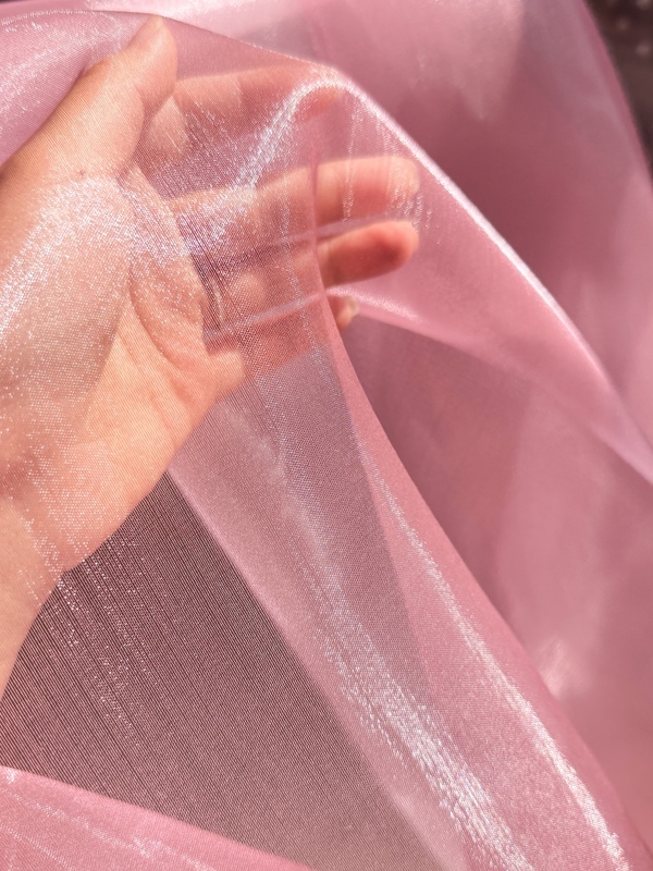 High-Density Crystal Shiny Silk Cloud Mist Yarn Fairy Water-Gloss Organza Background Silky Dress Designer Fabric High-Density Crystal Shiny Silk Cloud Mist Yarn Fairy Water-Gloss Organza Background Silky Dress Designer Fabric
