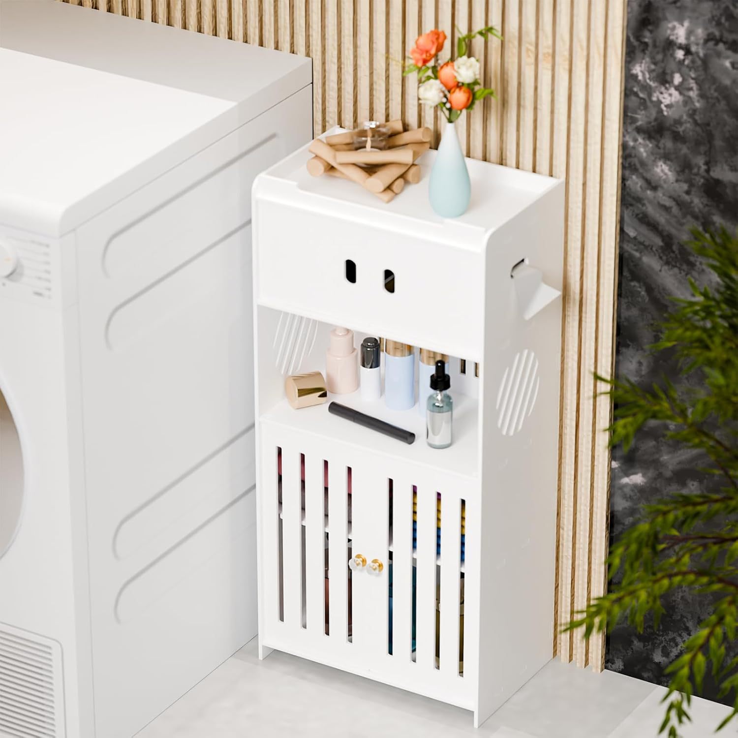 Baño de esquina armario de almacenamiento piso inodoro estante de almacenamiento multicapa estante de almacenamiento inodoro hendidura armario de almacenamiento