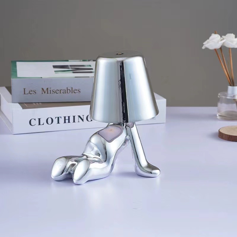 Fábrica transfronteriza Hermanos de oro lámpara de mesa decoración noche luz lámpara pensador