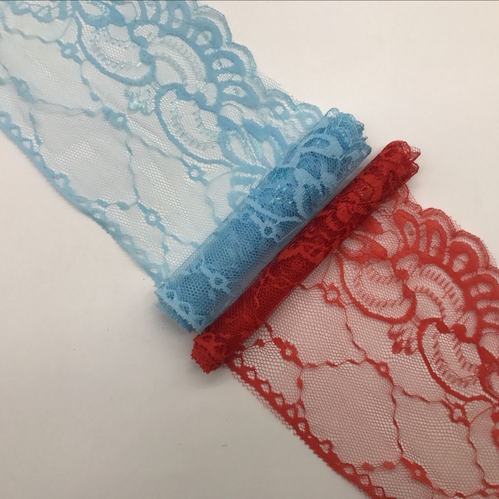 20色 现货无弹蕾丝花边七彩花边15cm宽服装辅料diy花边装饰工厂
