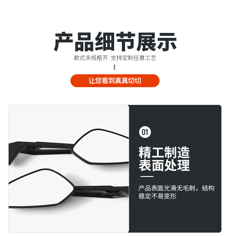 Suitable for Bmw Waterbird R1200Gs R1250Gs Adv Motorcycle Rearview Mirror with Wide Field of View, Modified with All-Aluminum Material