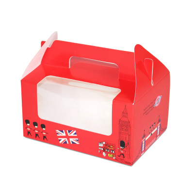 Mayorista ventana portátil caja de embalaje de pastel de toalla de papel de papel de taza de papel de West Point embalaje de 50 pcs