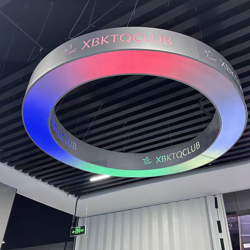 Creativo circular corriente de agua corriente red salón de fama LED candelabrera gimnasio bar café sala de baile luces de atmósfera