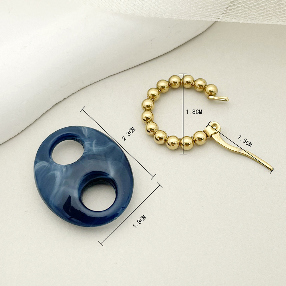 Retro Geometric Stainless Steel Plating Dangling Earrings 1 Pair