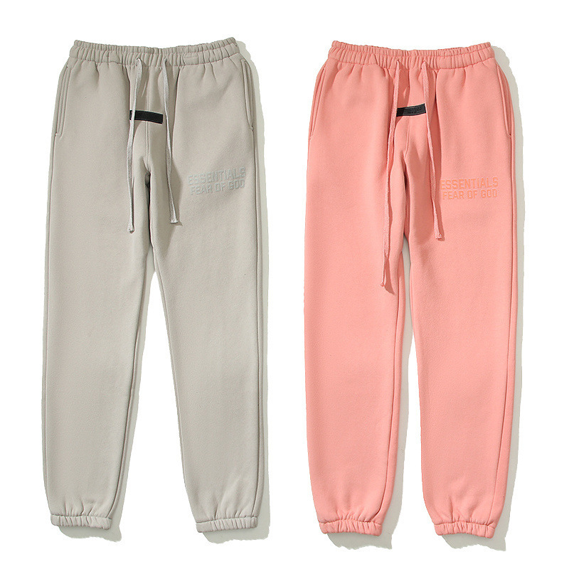 Fog Multi-Line Essentials Fleece-Lined 1977 Pants High Street Loose Casual Sports Autumn and Winter Leggings Sweatpants for Men
