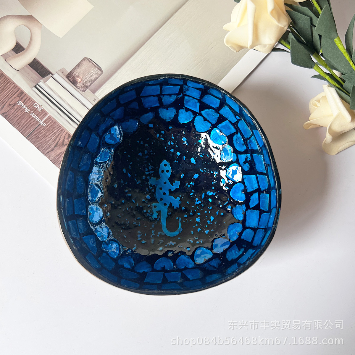 파란 도마뱀붙이 모델