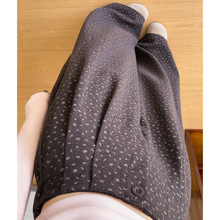 韩系复古加厚毛呢碎花阔腿裤女秋冬季慵懒风宽松显瘦直筒休闲长裤