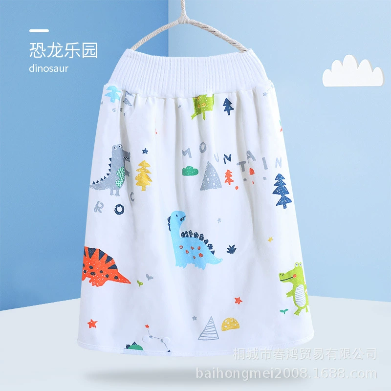 Children's demi-season cotton skirt, trousers for training, washable