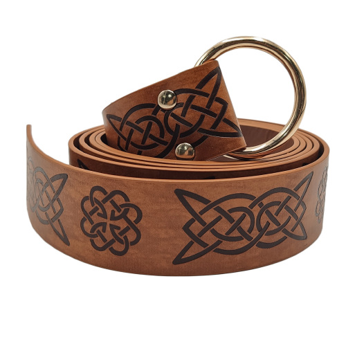 Cross-border hot sale medieval Celtic embossed belt retro knight ring belt COSPLAY stage props