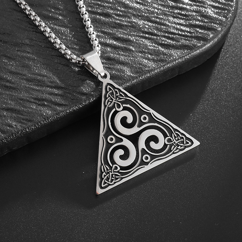 Party, Street, Shopping Occasion Titanium Steel Material Hip-Hop Retro Witches Knot Titanium Steel Plating Men's Pendant Necklace