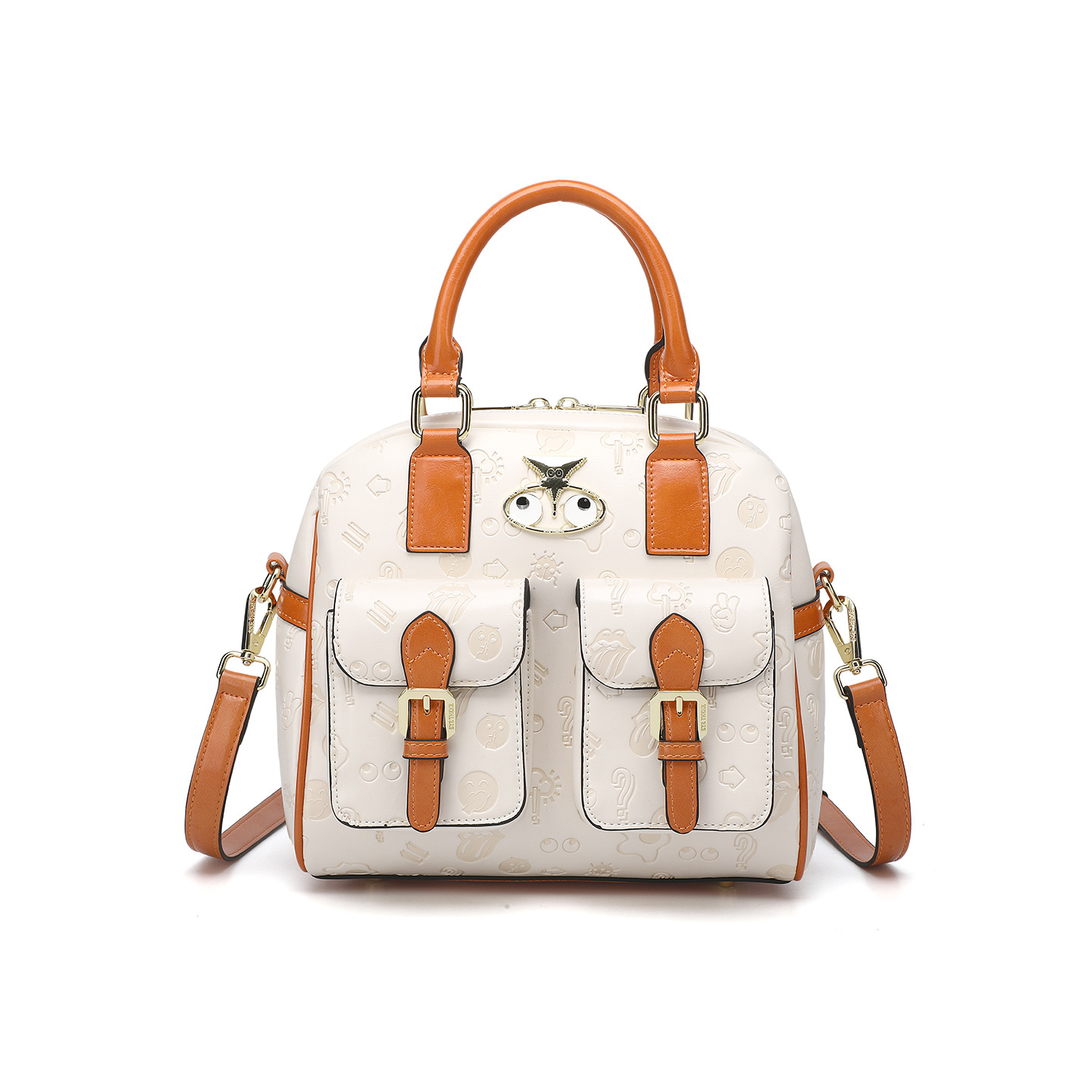 Vintage damas zipper empujado bolso cremallera de color de contraste de estilo práctico gran capacidad camiseta 2858 #