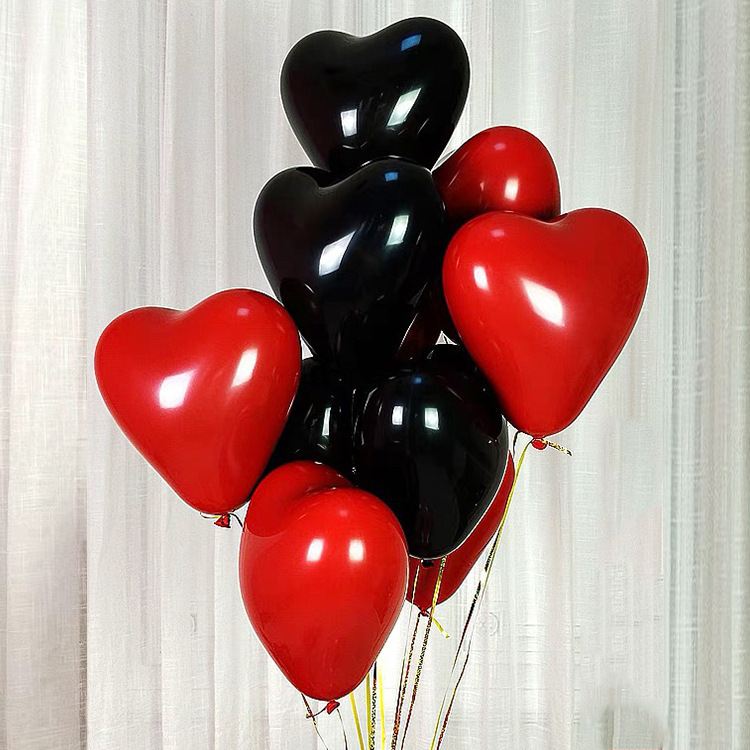 Globo rojo grande de doble capa Granada Globo Rojo en forma de corazón Globo Rojo de GEMA de 12 pulgadas propuesta confesión decoración de la habitación de la boda