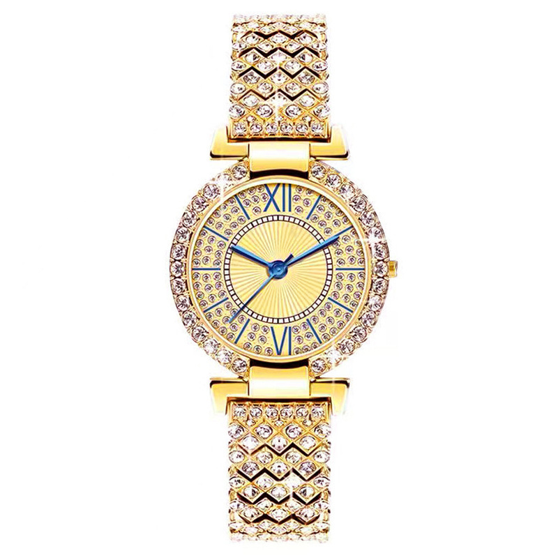 Women's Quartz Watch Sparkling Diamond Bracelet Style Elegance_voghion.com
