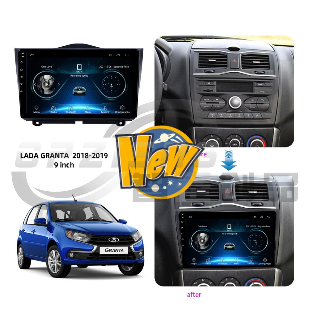 Large-screen navigation facade modification panel sleeve is suitable for Lada Lada Lada Granta 2018-2019
