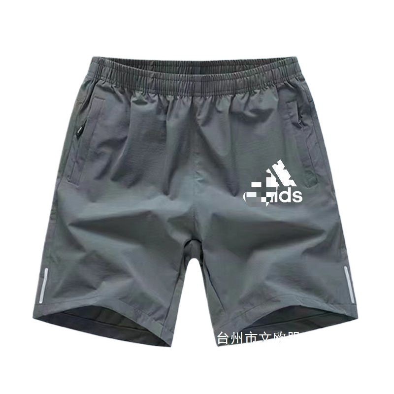 Ice Silk Shorts for Men, Summer Casual Five-Point Beach Shorts, Sports Running Loose-Fitting Plus Size Clothing Wholesale