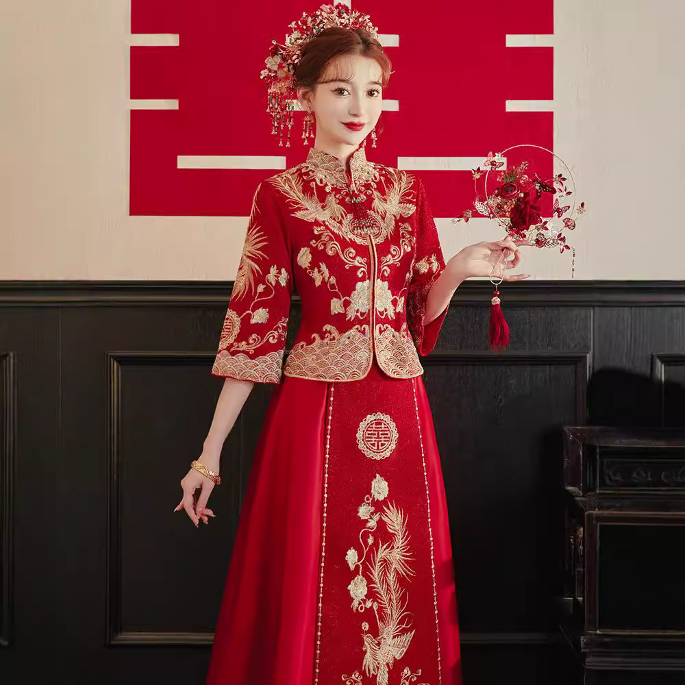 Xiuhe Dress Bride 2026 New Style Wedding Chinese-Style Wedding Dress Plus Size Bridal Set Wedding Attire Petite Summer Xiuhe Dress