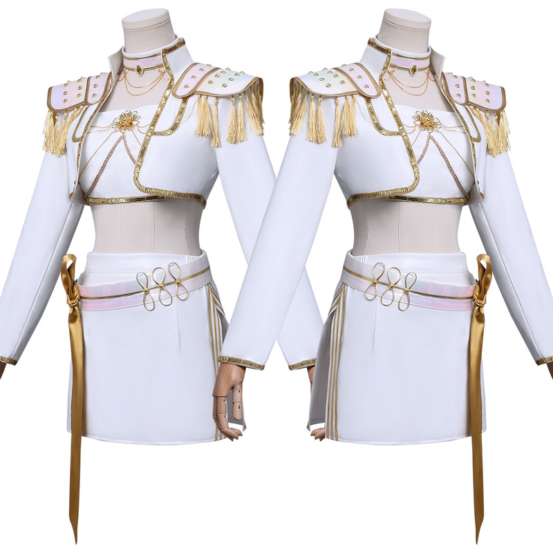 Yi Meng ハロウィン K-POP ハンターウィッチグループ ルミー歌唱服 ホワイト cos 韓流スーパースター 二次元アニメーション|undefined