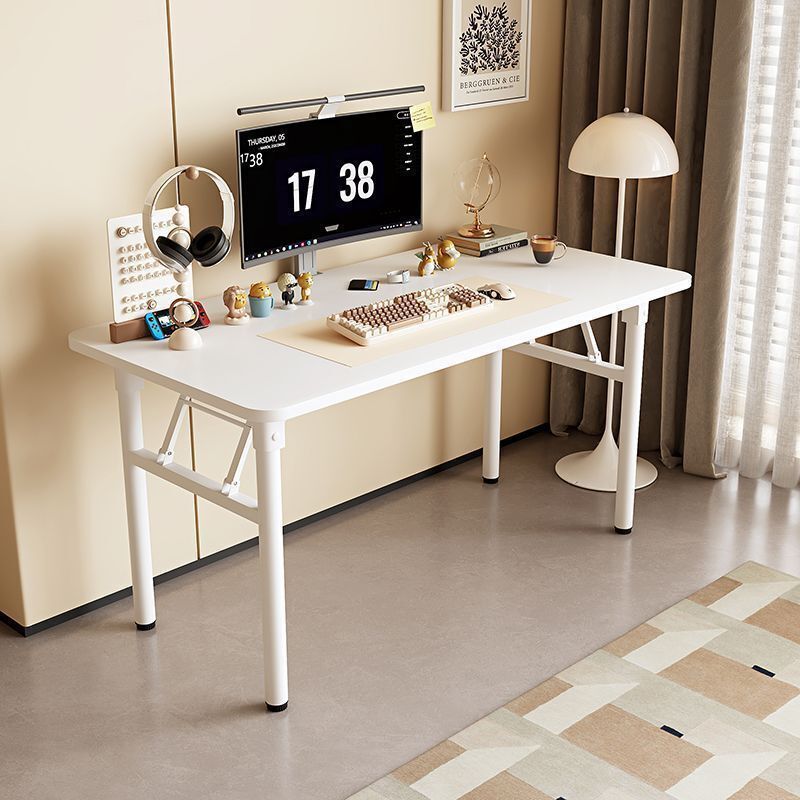 Folding Desktop Computer Desk with Edge Trim, Home Writing Desk, Study Desk, Simple Dining Table for Rental Housing, Makeup Table
