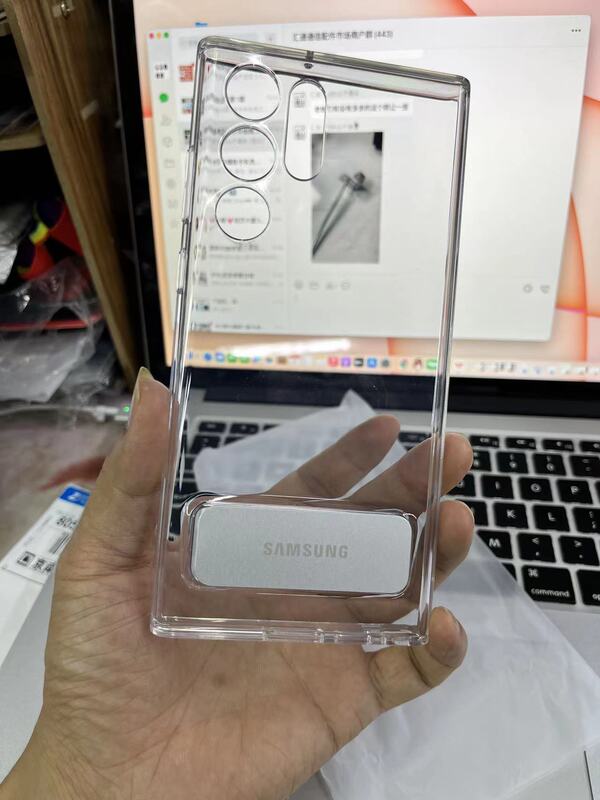 For Samsung S22ultra mobile phone case ultra transparent vertical protective cover Galaxy s22ultra mobile phone case