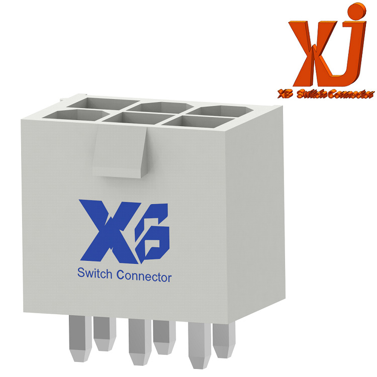 厂家热销CP电源连接器 线对板接头6PIN 接线板连接器间距:4.2mm