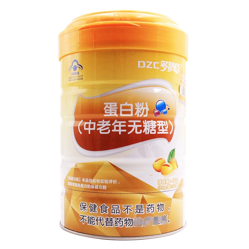 多贊臣中老年無糖型蛋白粉增強免疫力蛋白質粉400克