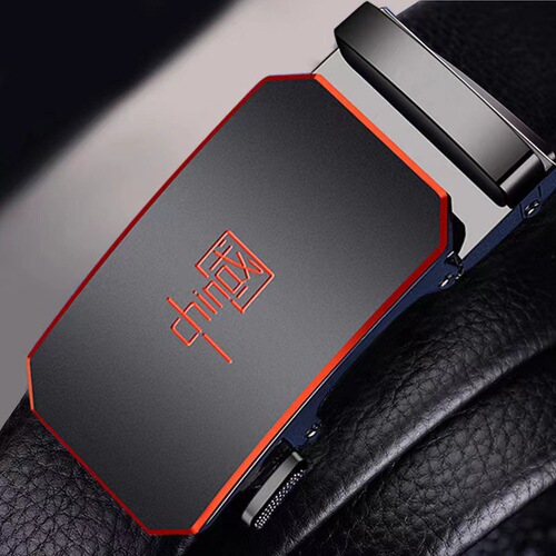 Summer business genuine leather belt, personalized alloy automatic buckle patent leather belt, casual and versatile men's belt wholesale