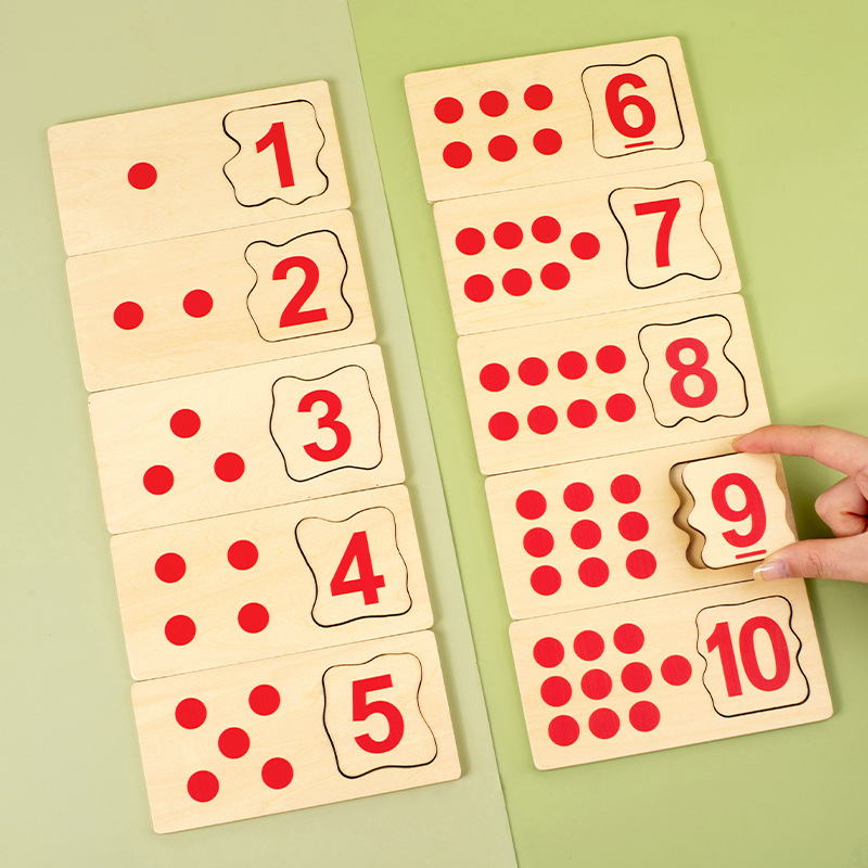 Los niños reconocen los juguetes digitales Montessori educación temprana clips rompecabezas de cuentas matemáticas iluminación material didáctico número combinación de colores