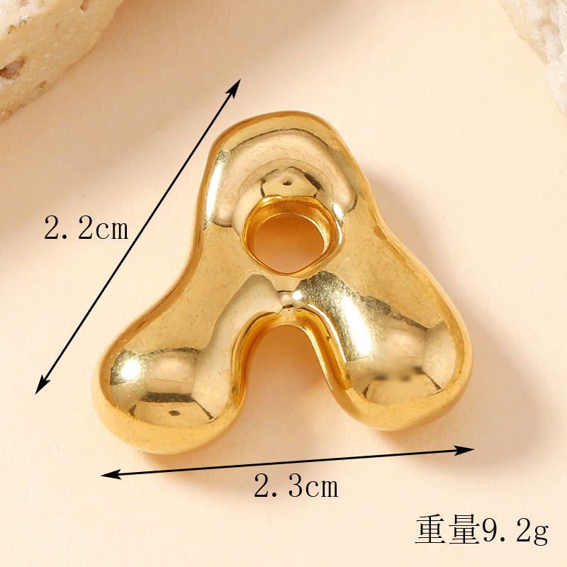 Colgante de estilo europeo y americano de acero inoxidable mini burbuja colgante de letras inglesas accesorios DIY joyas