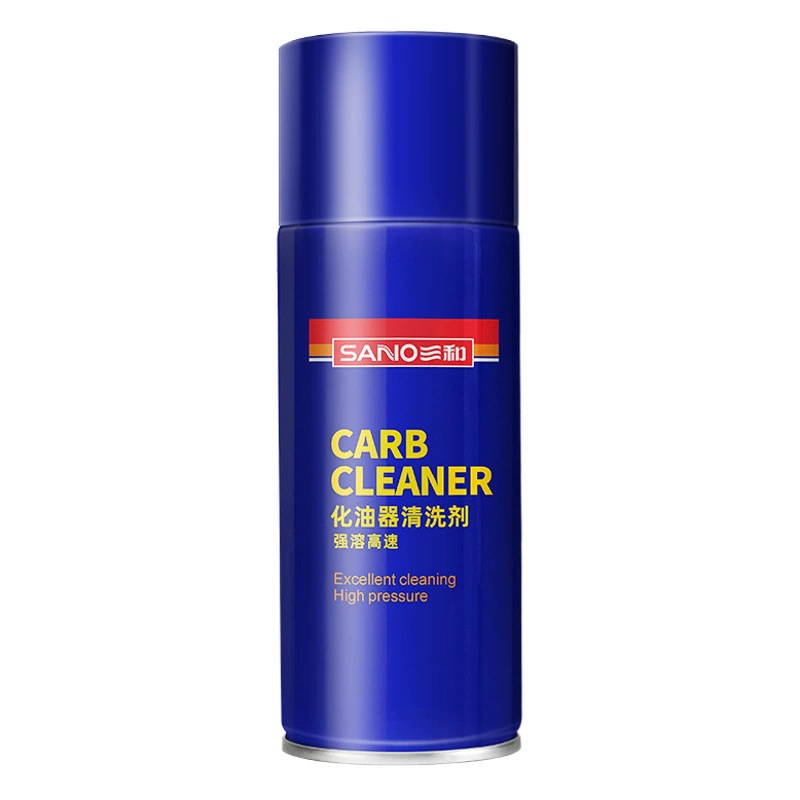 Очиститель карбюратора Sanhe Chameleon эффективно удаляет масляные пятна, налет на дроссельной заслонке, масляные пятна на двигателе и нагар.