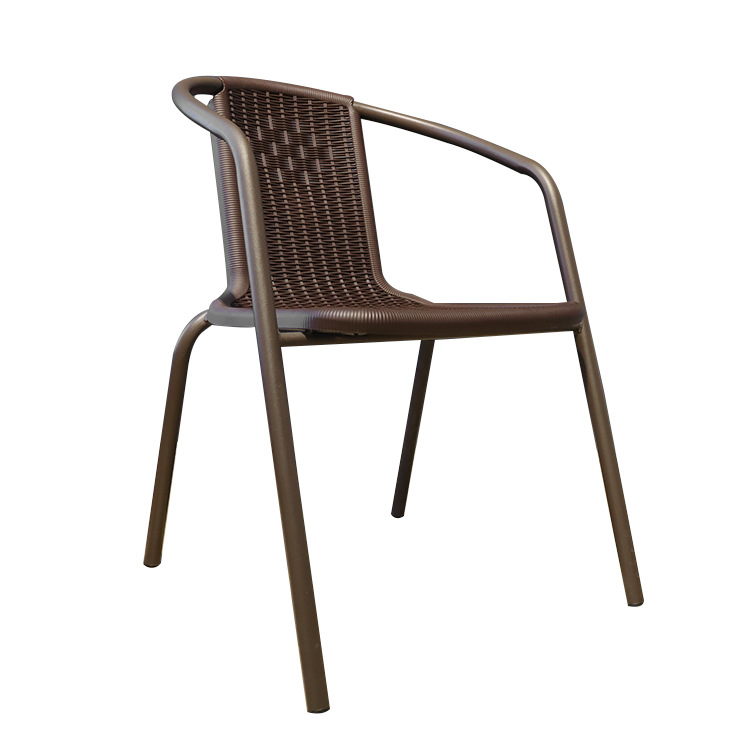 Silla de comedor de rattan exportada reposabrazos silla de caña italiana de lujo ligero silla respaldada de alto nivel