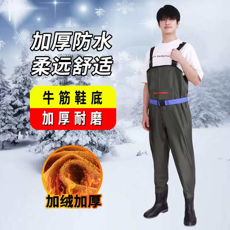 防水防风钓鱼裤男秋冬季防寒冬钓服加厚加绒保暖裤子钓鱼棉裤户外