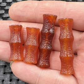 阿拉善玛瑙竹节散珠玉石散珠 红玛瑙节节高手链项链配件珠玉石珠