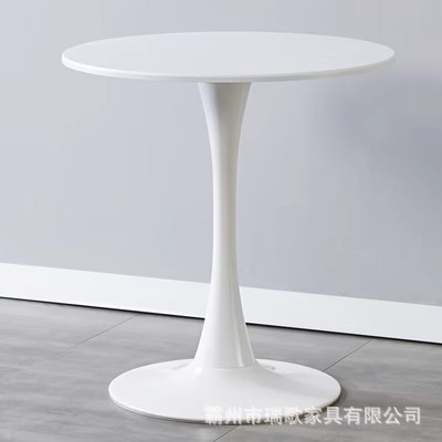 Mesa de comedor redonda para el hogar, mesa de negociación de recepción de café, moderna, sencilla, de lujo, accesible, para apartamento pequeño, mesa redonda pequeña Eames