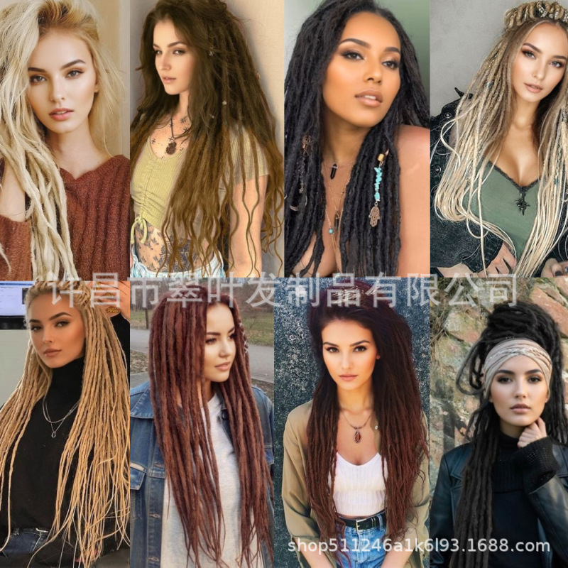 アフリカのかぎ針編みドレッドヘアウィッグ、ドレッドヘアエクステンション、マルチカラーオプション、外国貿易卸売のための国境を越えた特別供給|undefined
