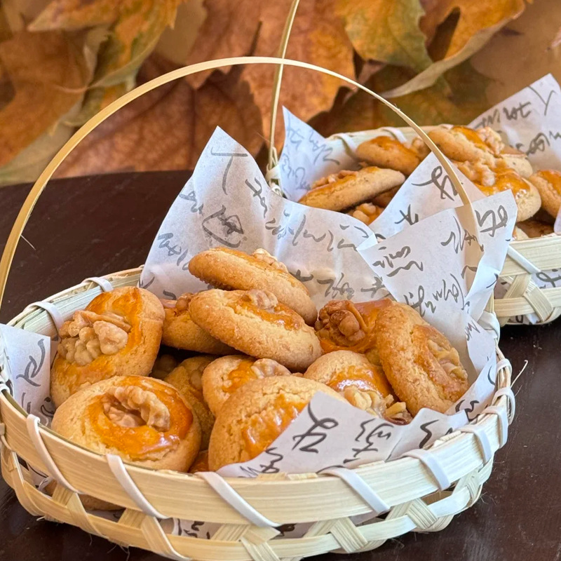 手工核桃酥黄油桃酥饼干独立小包装盒装传统糕点零食厂家批发代发