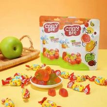 俄罗斯乌克兰进口如胜ROSHEN糖果迷你小蜜蜂水果夹心爆浆软糖QQ糖