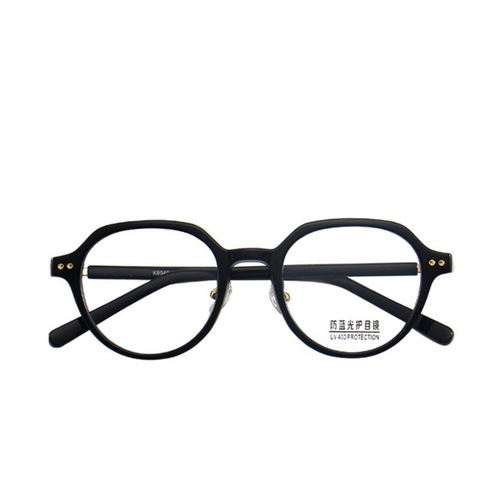 Korean version of internet celebrity flat mirrors for women, literary round myopia glasses frames for male students, trendy anti-blue light glasses frames